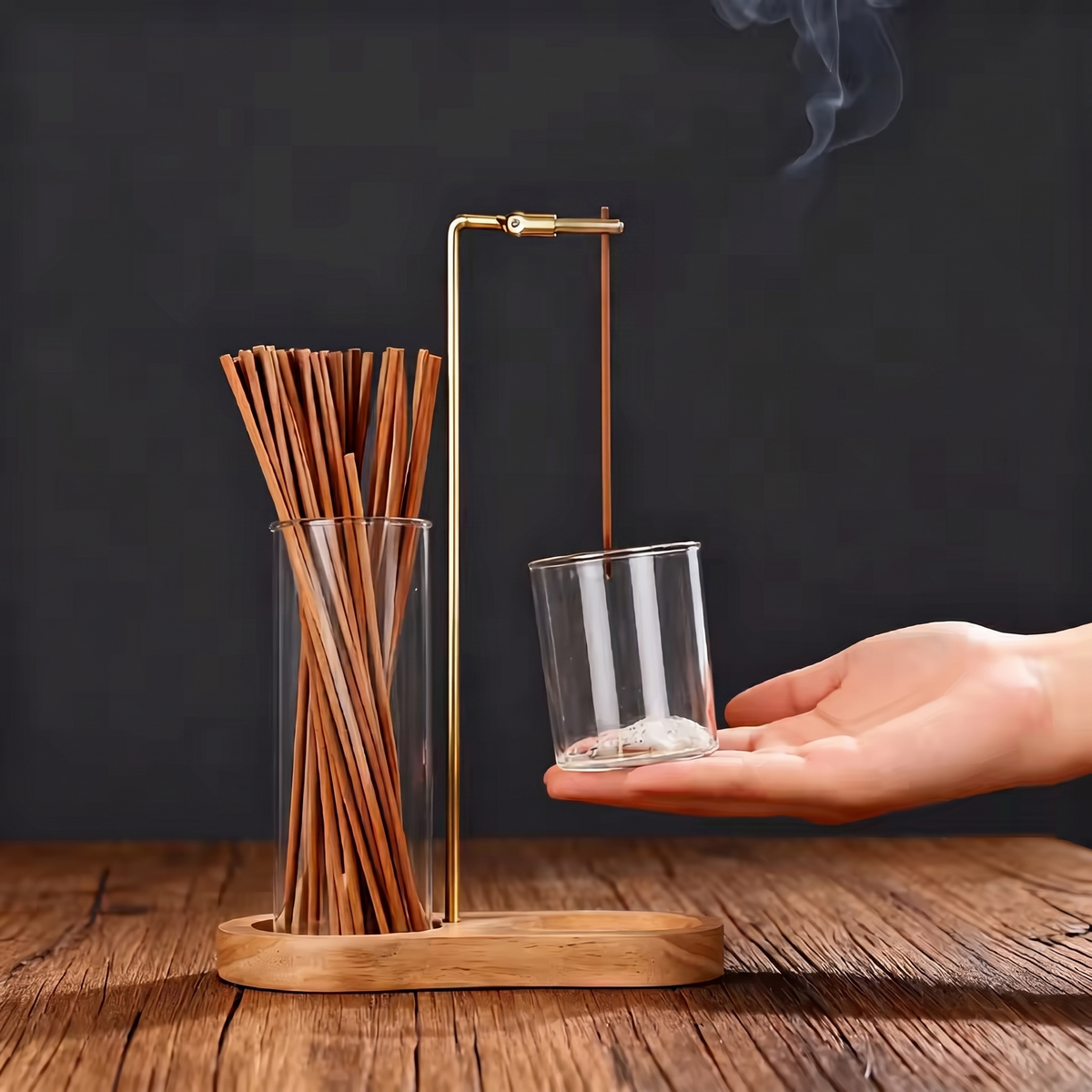 Hanging Incense Holder with Glass Ash Catcher - view 4