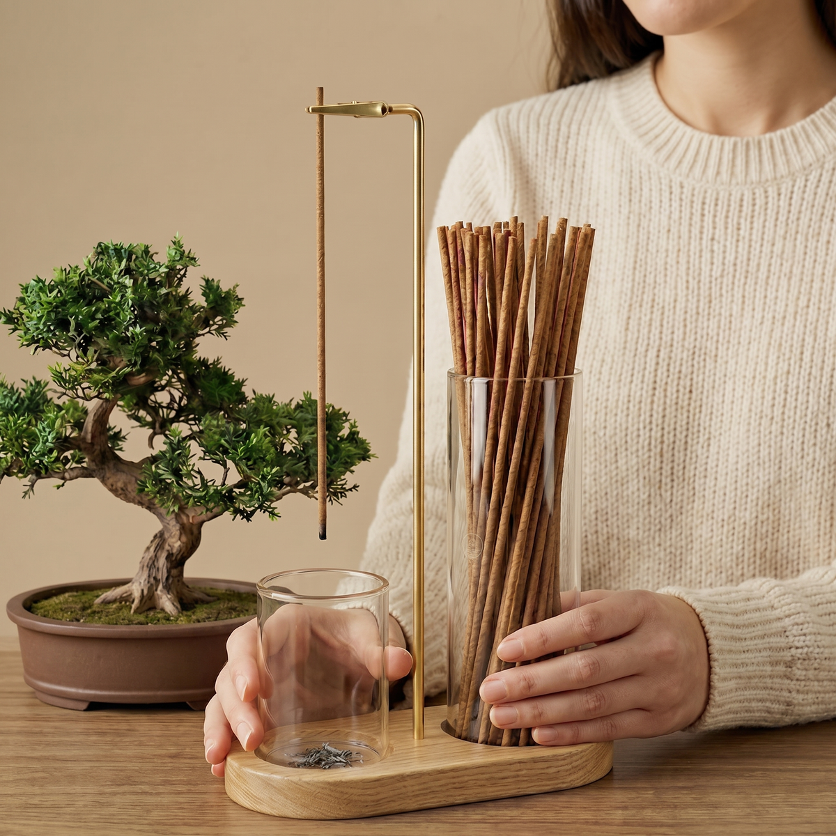 Hanging Incense Holder with Glass Ash Catcher - view 7