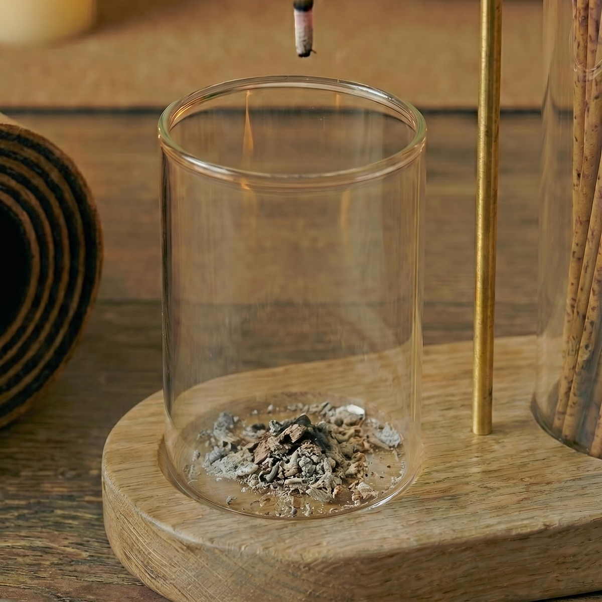 Hanging Incense Holder with Glass Ash Catcher - view 8