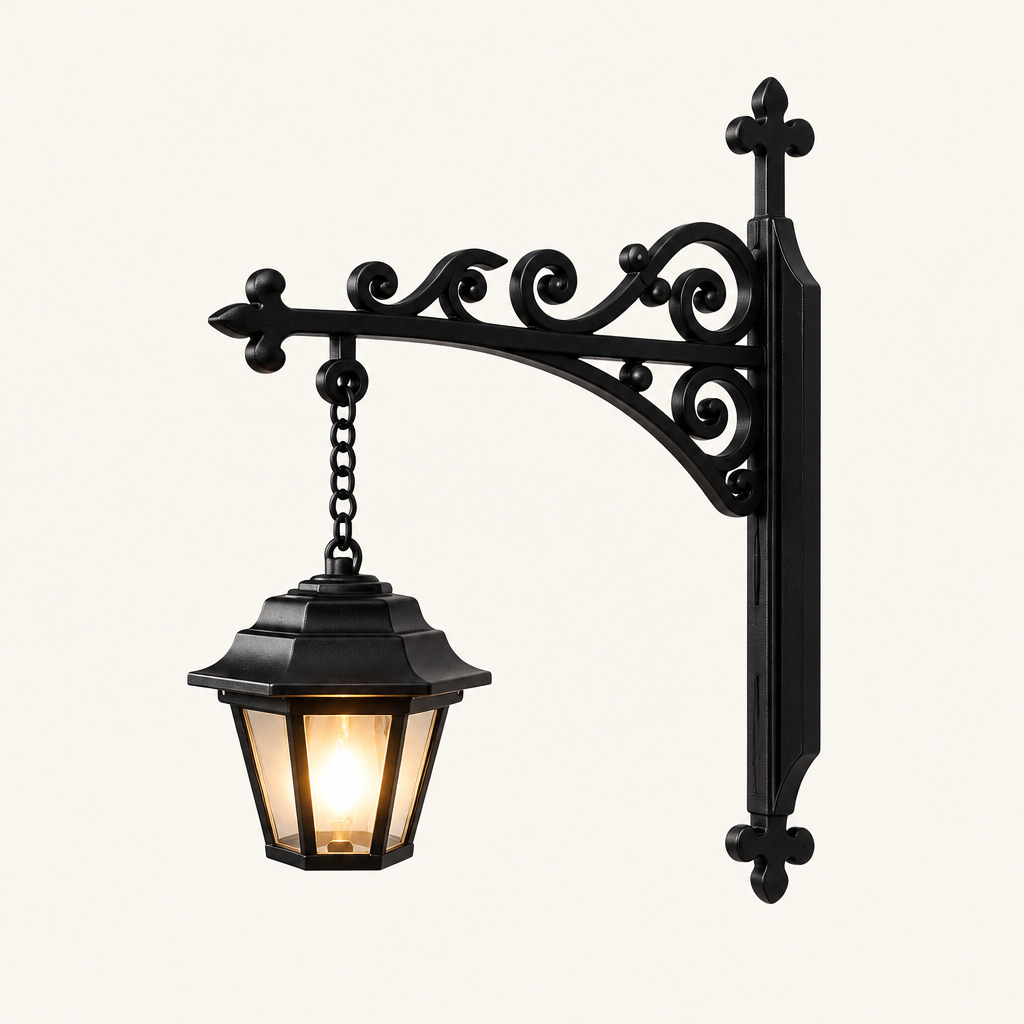 Bookshelf Bracket Lantern Night Light on a plain off-white background