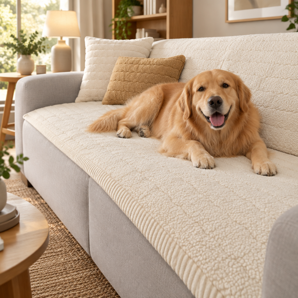 Non-Slip Pet Sofa Protector Cover - styled