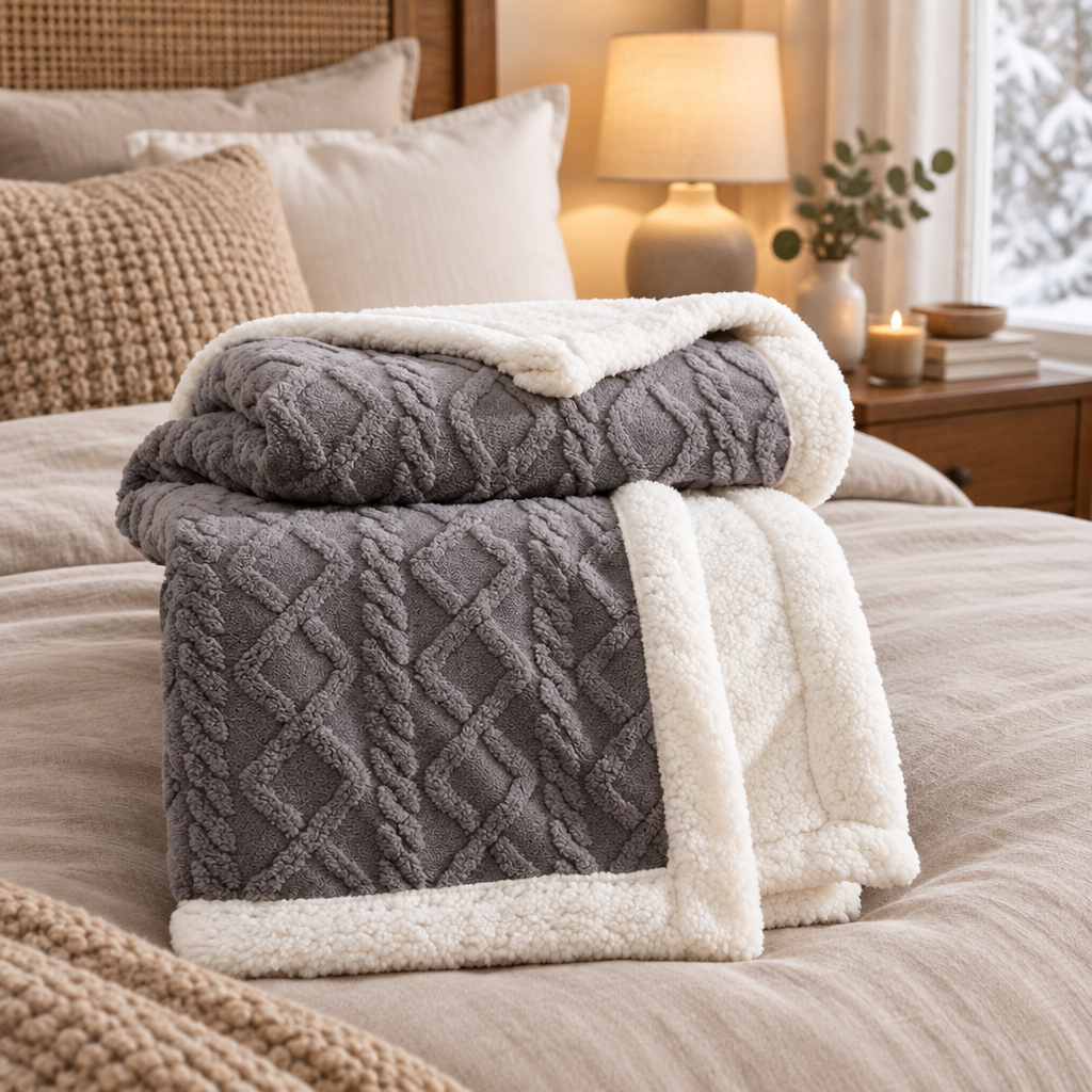 Sherpa Weighted Blanket - styled