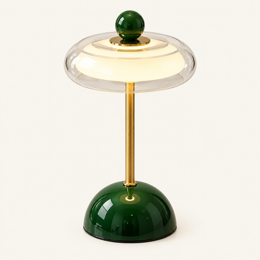 Rechargeable Glass Retro Table Lamp