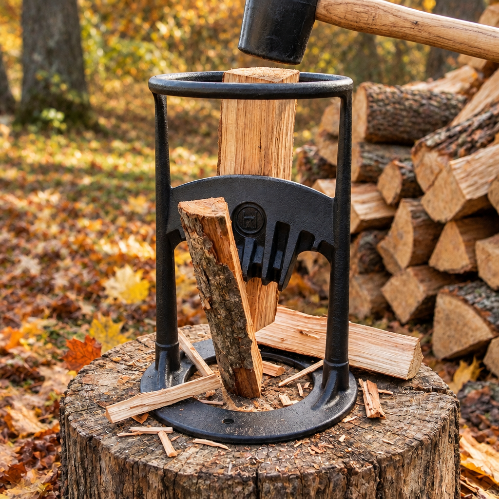 Steel Kindling Splitter for Firewood - styled