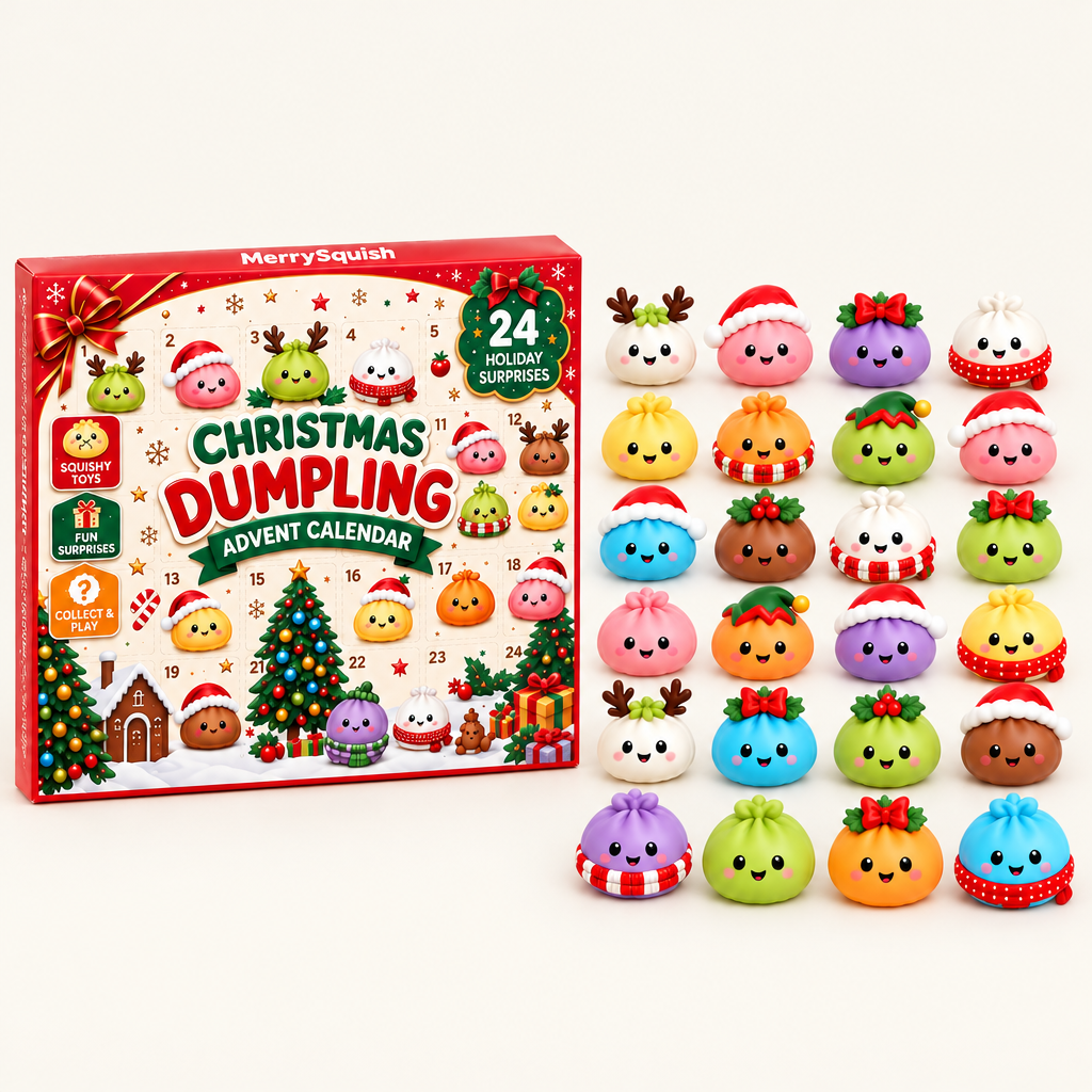 Squishy Dumpling Advent Calendar, 24 Surprises