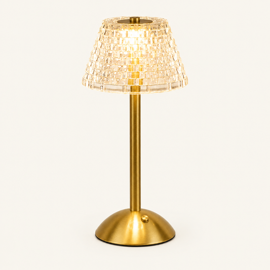 Cordless Vintage Glass Table Lamp