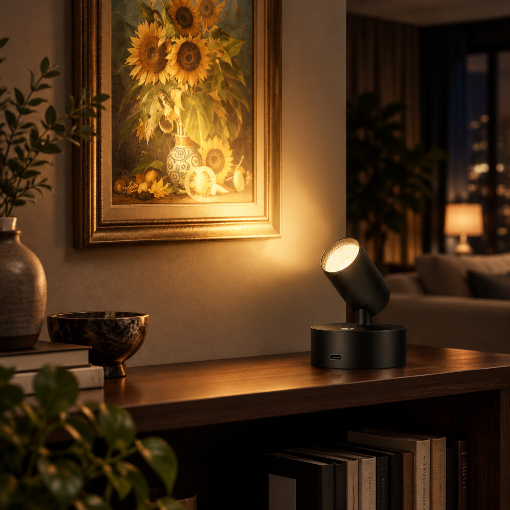 Rechargeable Dimmable LED Accent Spotlight - styled