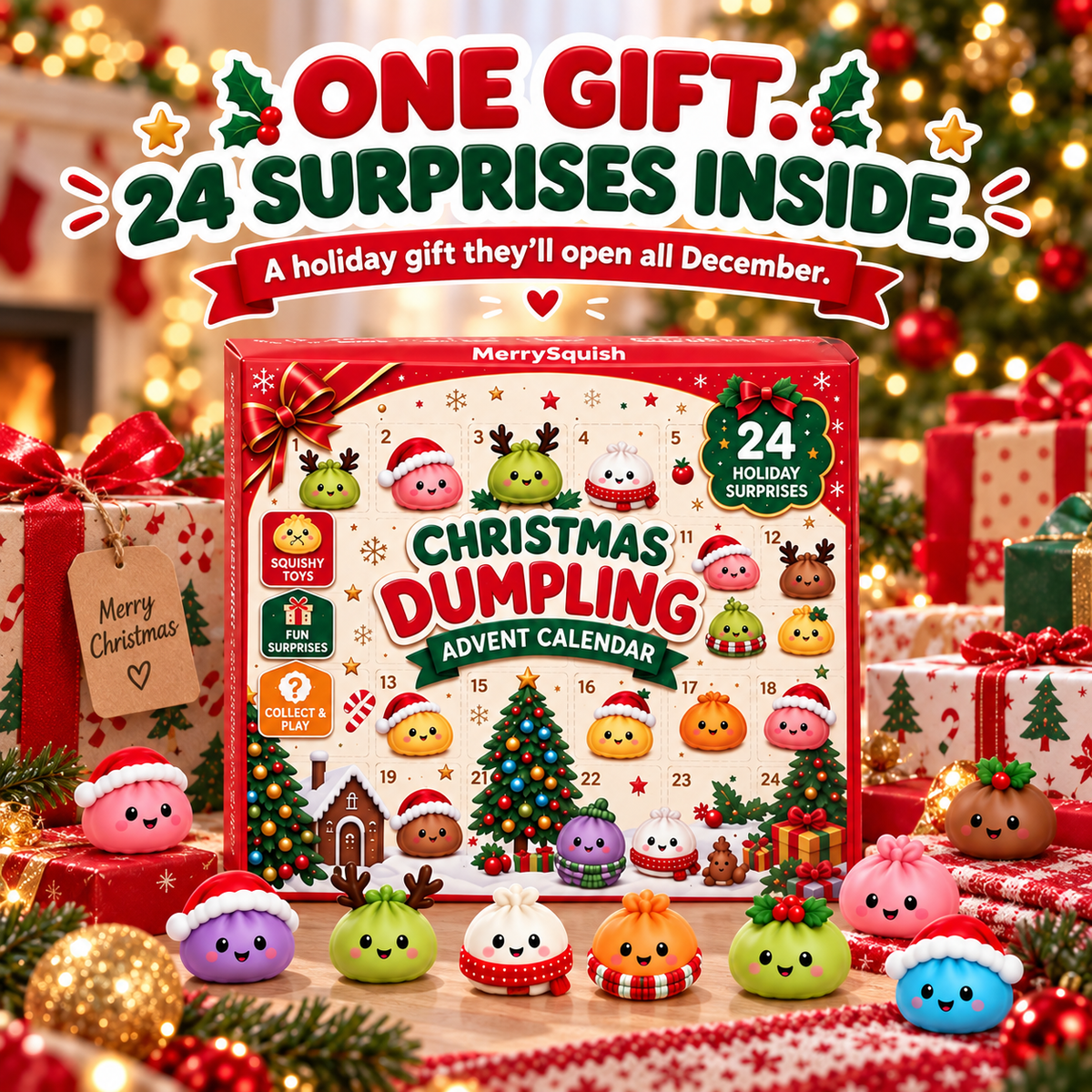Squishy Dumpling Advent Calendar, 24 Surprises - view 9