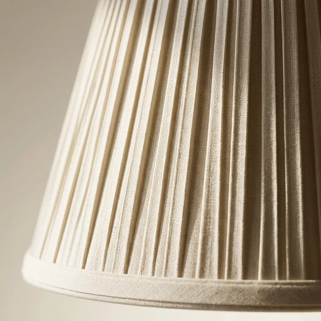 BrassGlow brushed brass table lamp with a pleated shade