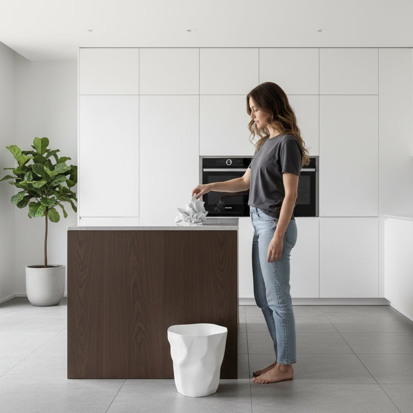 Minimalist Wastebasket with Irregular Shape - view 4