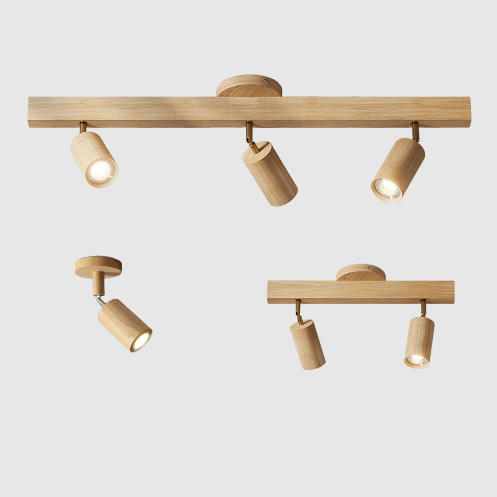 Solid Wood Adjustable Ceiling Spotlights - view 3