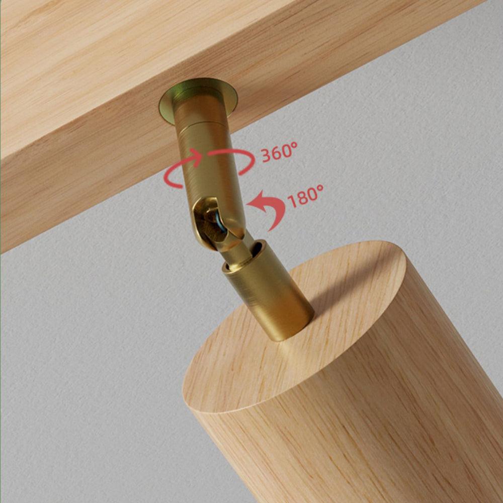 Solid Wood Adjustable Ceiling Spotlights