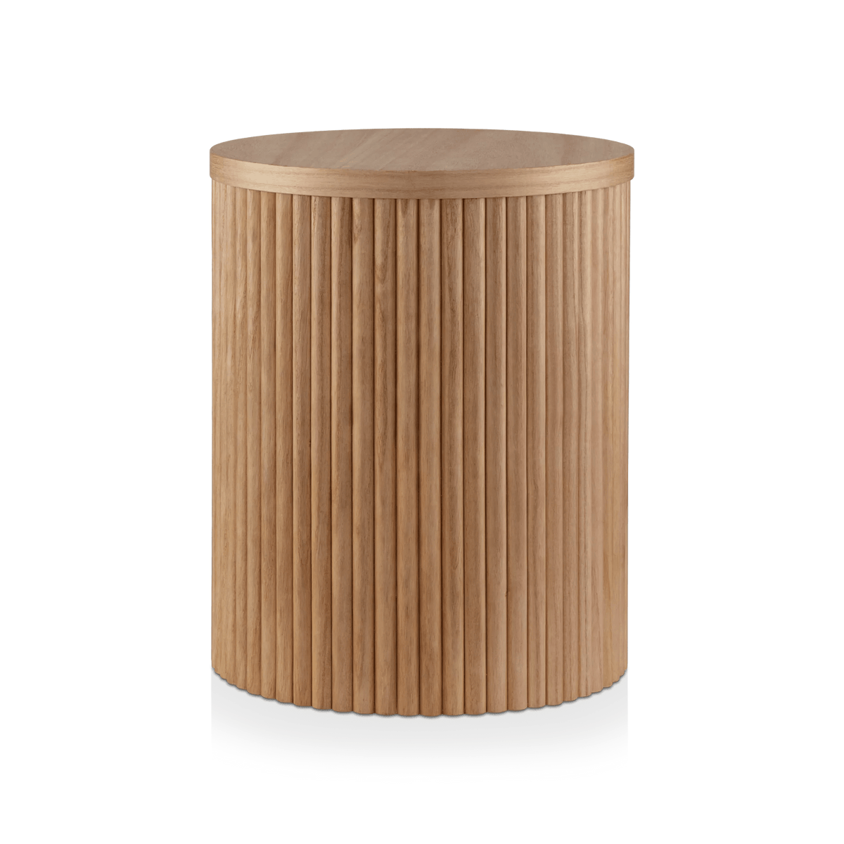 Natural Solid Wood Side Table - view 3