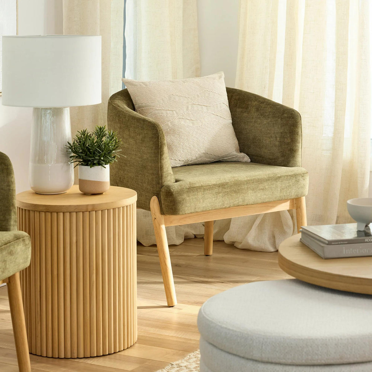 Natural Solid Wood Side Table - view 8