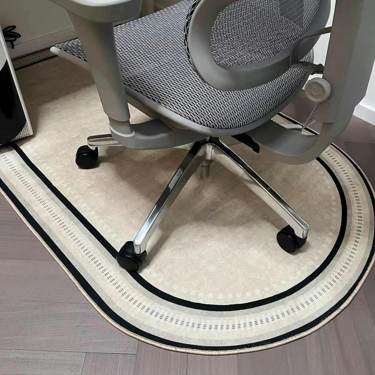 Geometric Border Office Chair Mat, Non-Slip - view 3