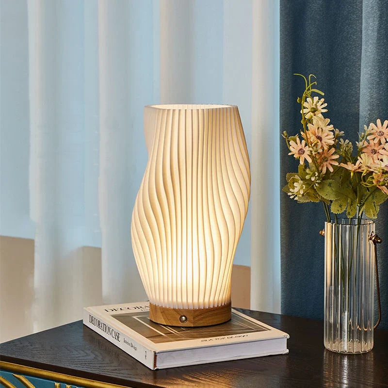 Pleated Shade USB Table Lamp, Dimmable - view 9