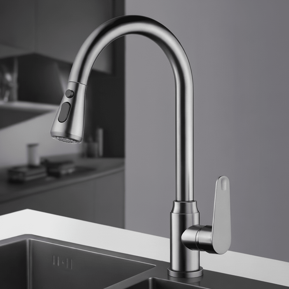 Pull-Out Kitchen Faucet with 360° Swivel Spout - view 14