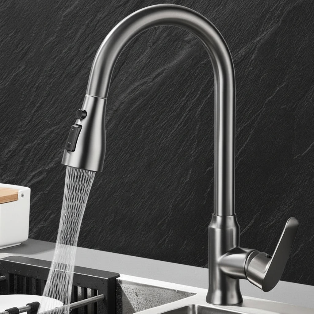 Pull-Out Kitchen Faucet with 360° Swivel Spout - view 8