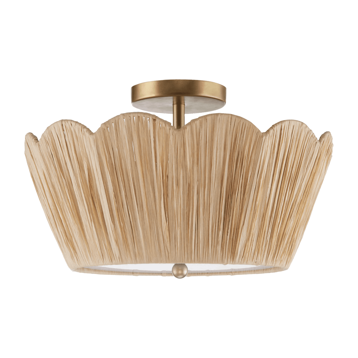 Raffia Scalloped Ceiling Lamp - view 3