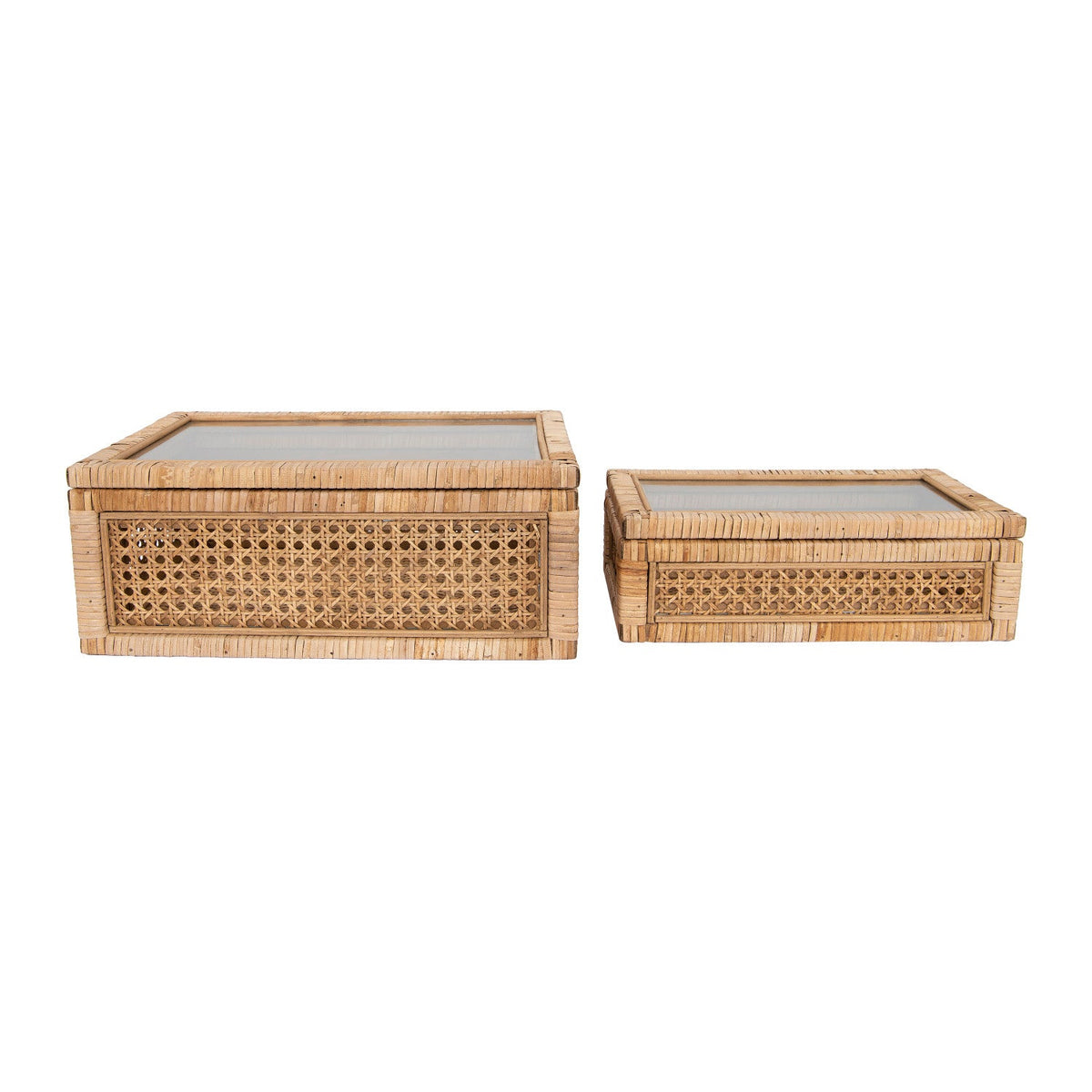 Rattan Display Box with Glass Lid - view 5