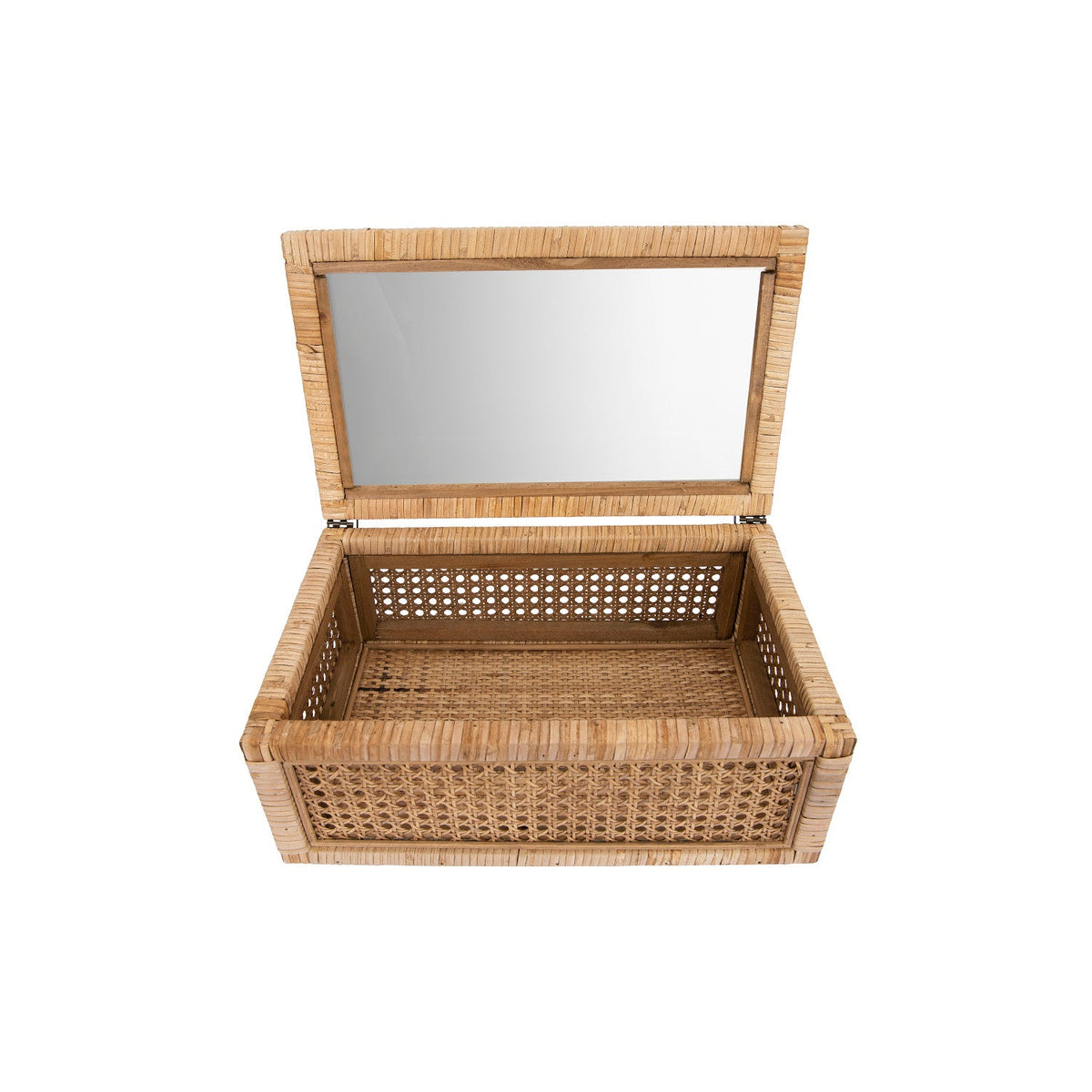 Rattan Display Box with Glass Lid - view 7