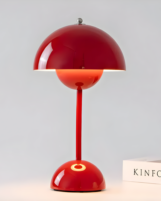 Rechargeable cordless touch table lamp in stainless steel