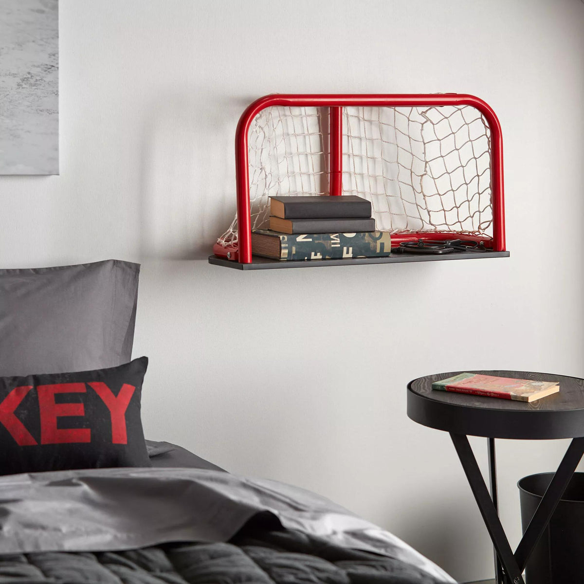 Red Hockey Net Wall Shelf - view 4
