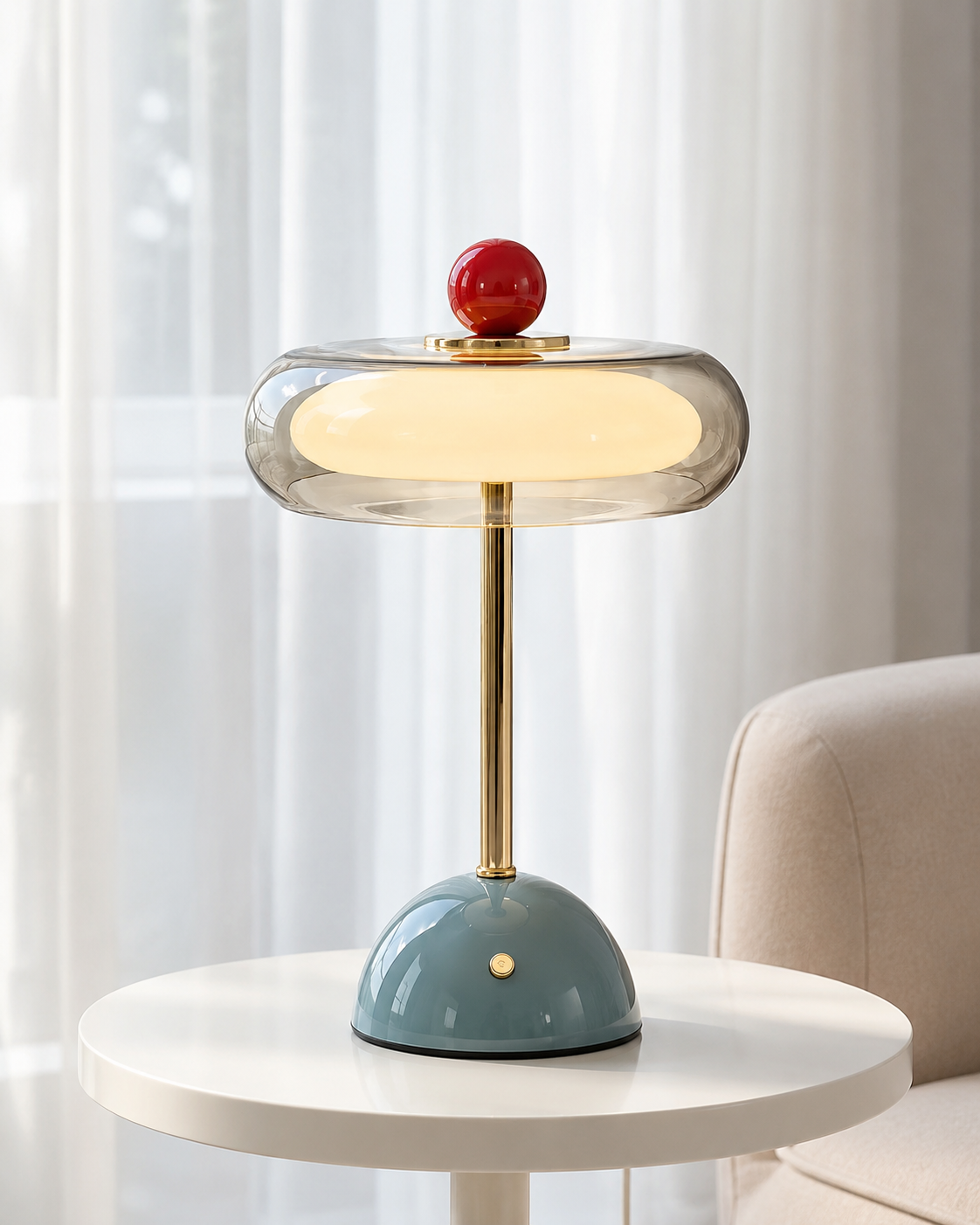 Rechargeable Glass Retro Table Lamp - view 13