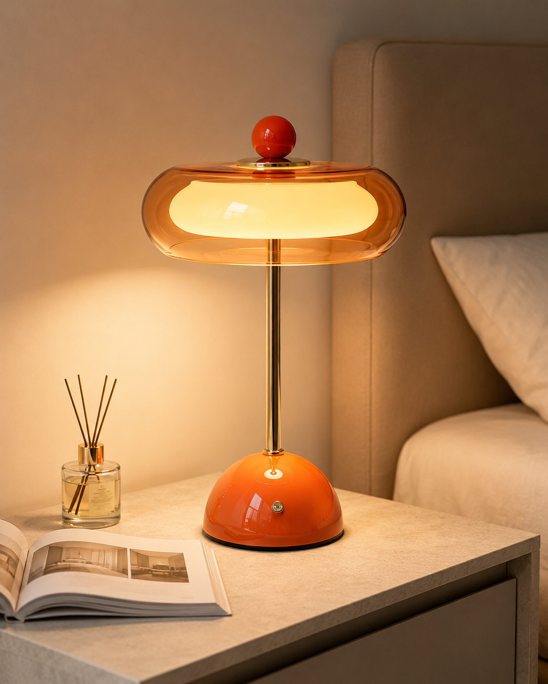Rechargeable Glass Retro Table Lamp - view 15