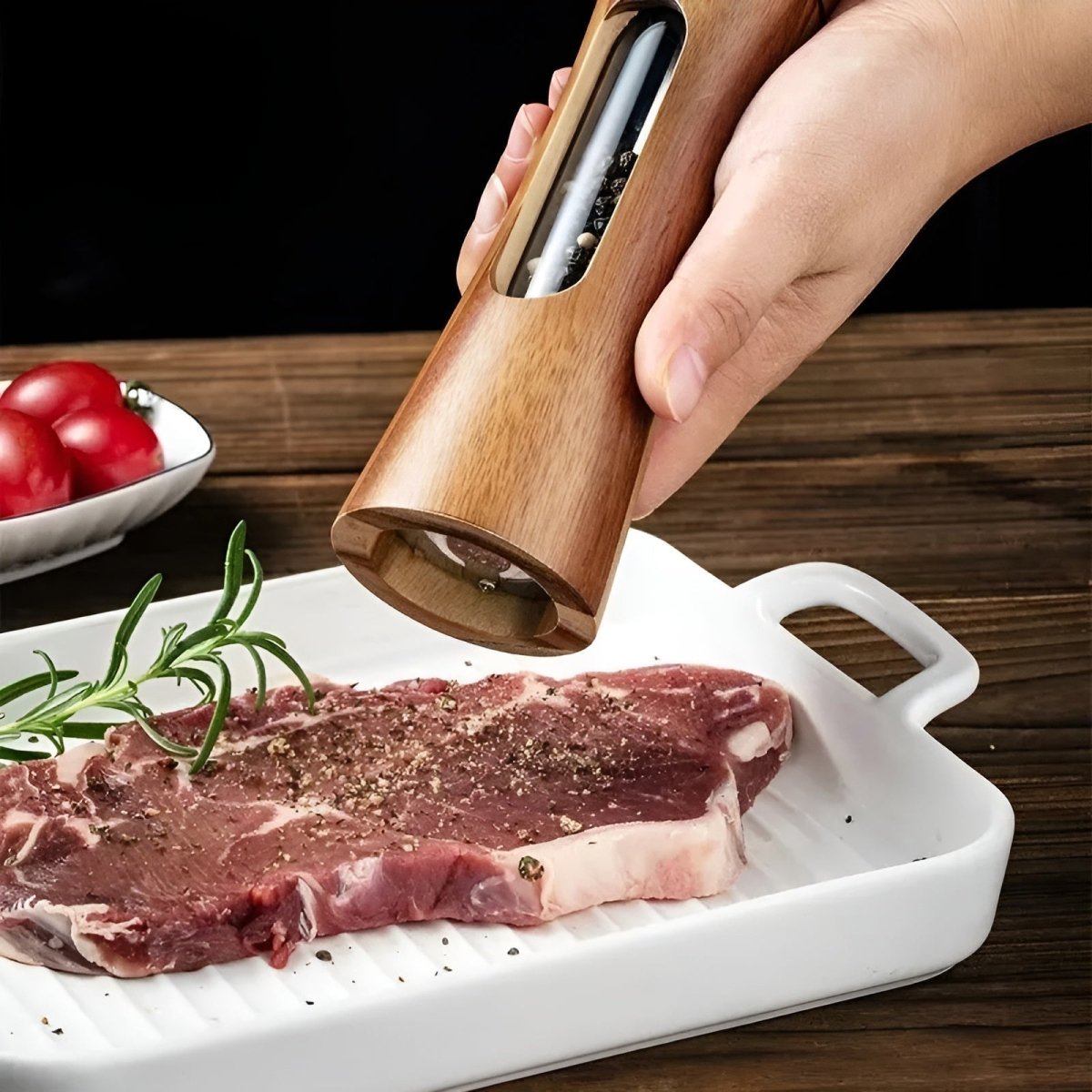 Wooden Salt and Pepper Mills with Adjustable Grinder - view 5