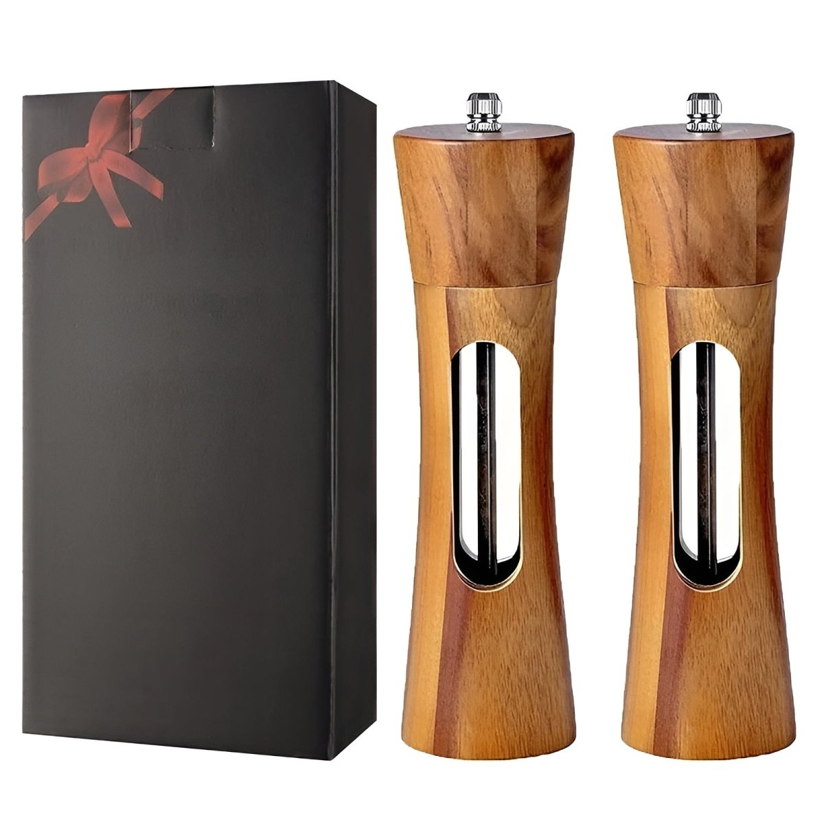 Wooden Salt and Pepper Mills with Adjustable Grinder - view 9