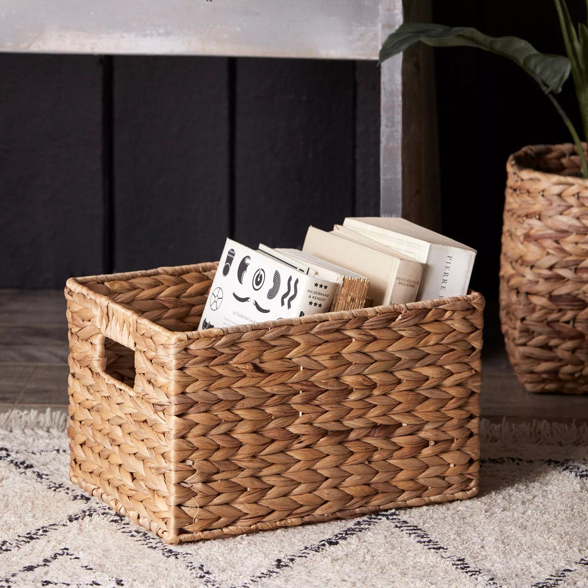 Woven Water Hyacinth Storage Basket - view 4