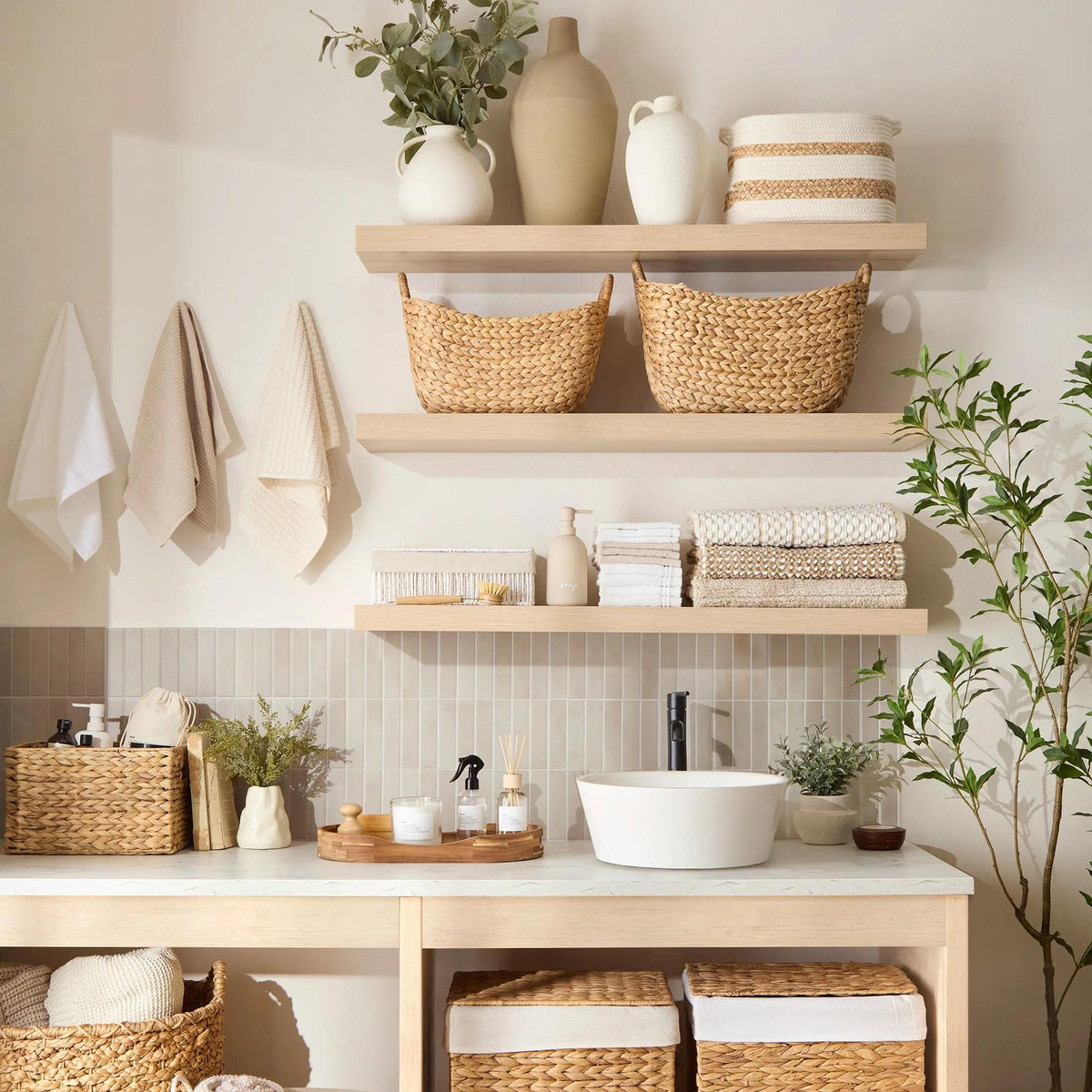 Woven Water Hyacinth Storage Basket - view 9