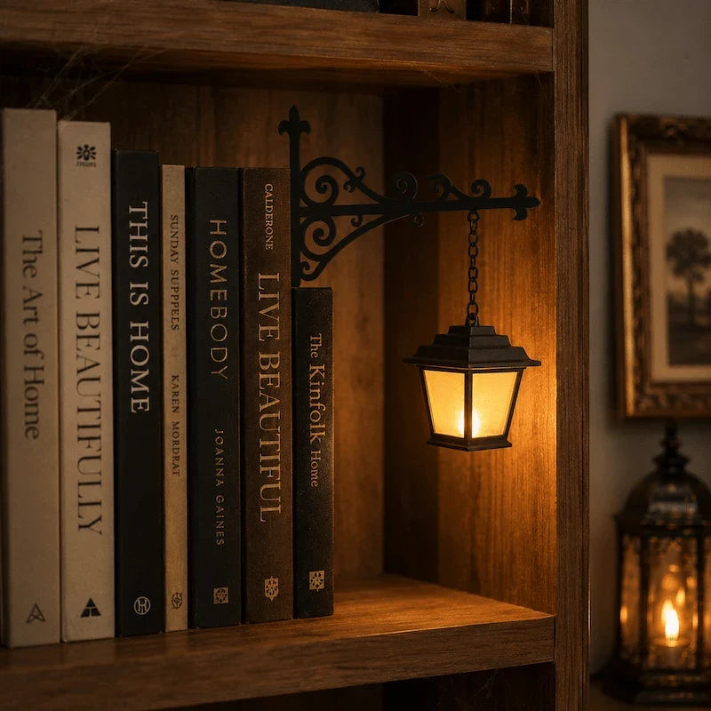 Wrought iron bookshelf light - view 12