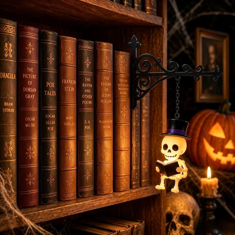 Wrought iron bookshelf light - view 7