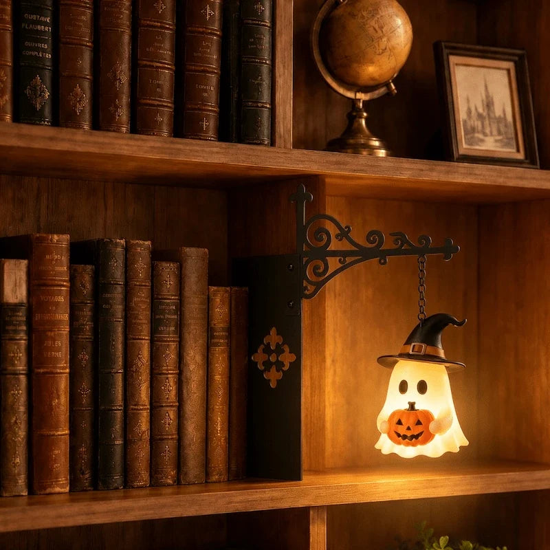 Wrought iron bookshelf light - view 8